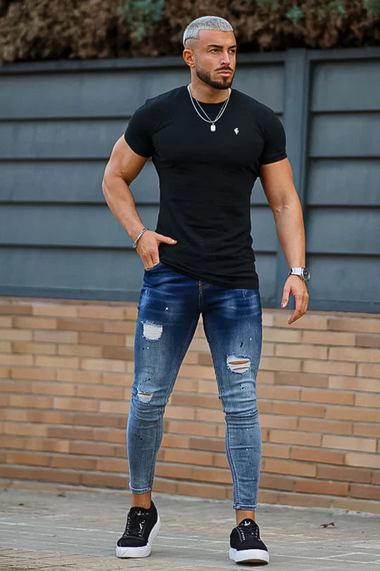 CALÇA JEANS RASGADA BESS DELUXE